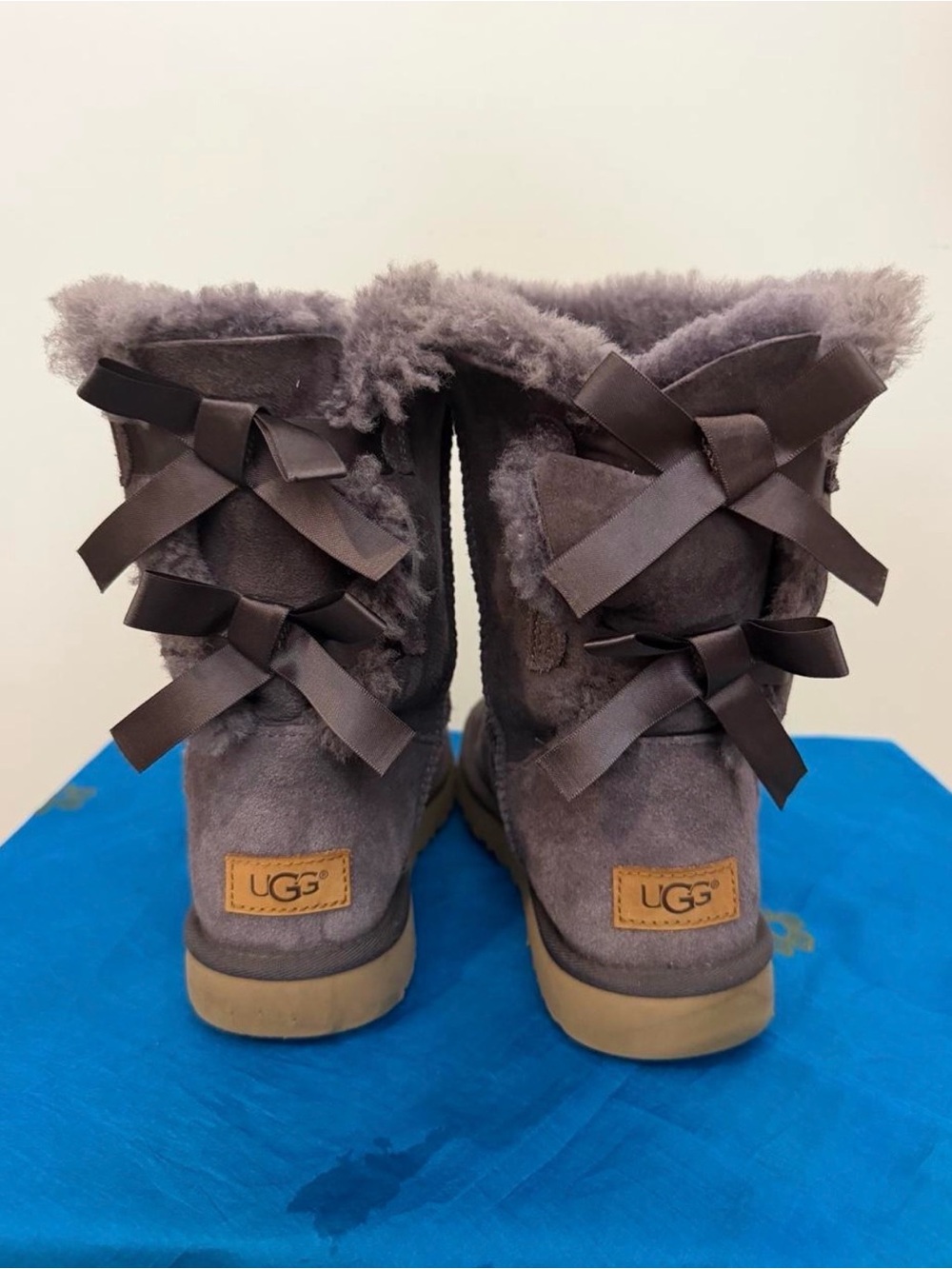 UGG Bailey Bow II Boots - Rare Nightfall Deep Plum / Slate